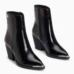 Bottines santiags Amandine noires à talon