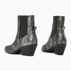 Bottines santiags Appoline anthracite à talon