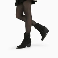 Bottines santiags Clotilde noires à talon
