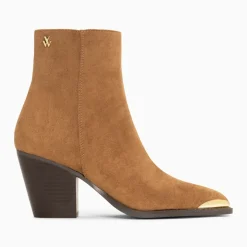 Bottines santiags Jenn camel à talon