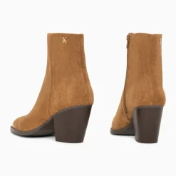 Bottines santiags Jenn camel à talon