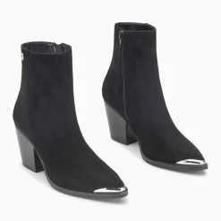 Bottines santiags Jenn noires à talon