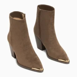 Bottines santiags Jenn taupe à talon