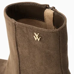 Bottines santiags Jenn taupe à talon