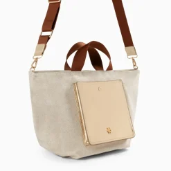 Cabas Iris beige à pochette or