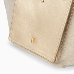 Cabas Iris beige à pochette or