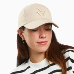 Casquette Clem beige à monogramme brodé