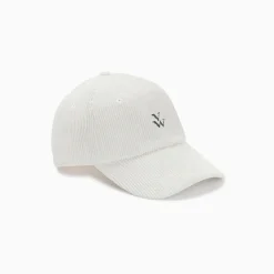 Casquette Jess ivoire en velours côtelé