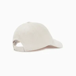 Casquette Jess ivoire en velours côtelé