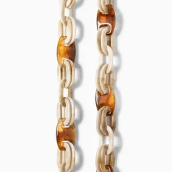 Chaîne de téléphone Celiane beige marbré et ambre