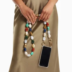 Chaîne de téléphone Livia en pierres multicolores