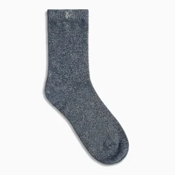 Chaussettes Ambre marine et argent pailleté