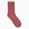 Chaussettes Ambre rouge et argent pailleté