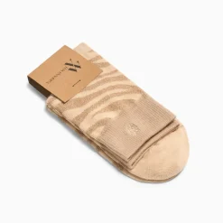 Chaussettes Brianna beige et zébré or