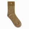 Chaussettes Brianna kaki et zébré or