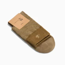 Chaussettes Brianna kaki et zébré or