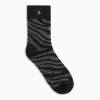 Chaussettes Brianna noir et zébré argent