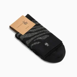 Chaussettes Brianna noir et zébré argent