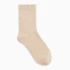 Chaussettes Quinn beige et or pailleté