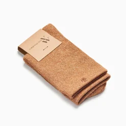 Chaussettes Quinn camel et or pailleté