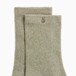 Chaussettes Quinn kaki et or pailleté