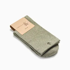 Chaussettes Quinn kaki et or pailleté