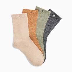 Chaussettes Quinn kaki et or pailleté