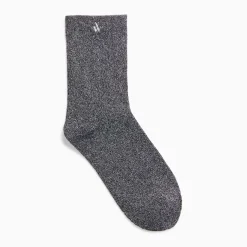 Chaussettes Quinn noir et argent pailleté