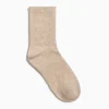 Chaussettes Tara beige et léopard or