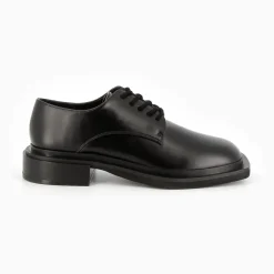 Derbies Leona noires à semelle carrée