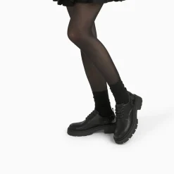 Derbies Meredith noires à semelle crantée