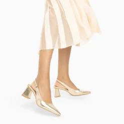 Escarpins slingback Lara or à bout pointu