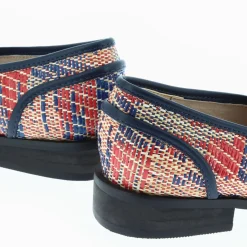 Mocassins Barbara marine à chaîne mate