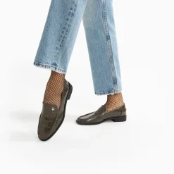 Mocassins Marianne kaki croco