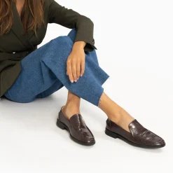 Mocassins Marianne marron croco