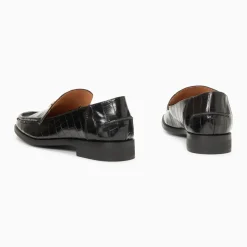 Mocassins Marianne noir croco