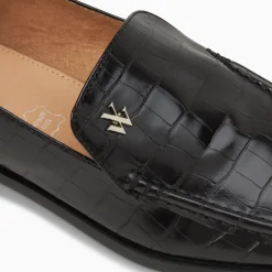 Mocassins Marianne noir croco