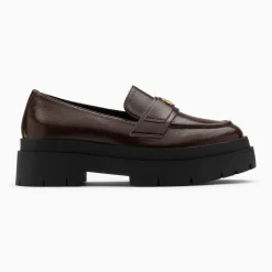 Mocassins Rosalie marron à plateforme crantée
