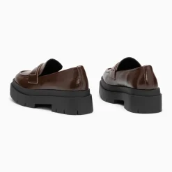 Mocassins Rosalie marron à plateforme crantée