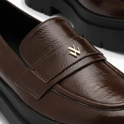 Mocassins Rosalie marron à plateforme crantée