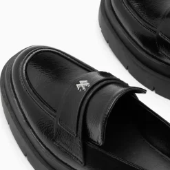 Mocassins Rosalie noirs à plateforme crantée