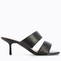 Mules Elia noires à brides rembourrées