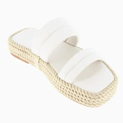 Mules Nala beige clair à plateforme cordes