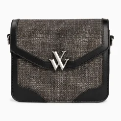 Petit sac cartable Blair noir en tweed
