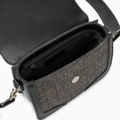 Petit sac cartable Blair noir en tweed
