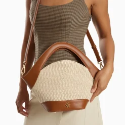 Petit sac panier Juliane beige et camel