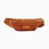 Sac banane Marjorie brique en velours côtelé