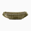 Sac banane Marjorie kaki en velours côtelé