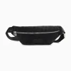Sac banane Marjorie noir en velours côtelé