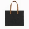 Sac cabas monogramme Emilia noir